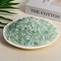 Polished natural green aventurine crystal stones in a white oval tray for decor - 100 Grams Of Green Fluorite (5-7mm)