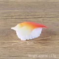 Realistic PVC Hokkigai arctic surf clam sushi toy model, 5cm length with weight detail - Arctic Surf Clam Sushi (Small) / Red