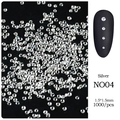 Tiny 1.5mm silver metal studs for nail art with flat back design, 1000 pieces per pack - 1.5mm / Silver