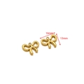 Golden stainless steel bow charm pendants for DIY jewelry with 16mm x 13mm dimensions - 16*13mm Wide Bow 1.7mm Single Hole / Gold