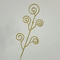Glittery gold spiral decorative branches for Christmas tree and floral arrangements - 40cm Candy Spiral