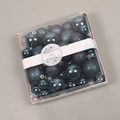 Blue Christmas balls set in transparent box with matte and glitter finishes - Dark Green