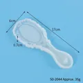 Hand mirror shaped silicone mold for epoxy resin DIY with heart pattern, 17cm x 6cm - Magic Mirror Base Mold