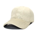 Berretto da baseball con paillettes beige alla moda per un look casual invernale - M (56-58cm) / Bianco