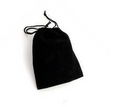 Bolsa de almacenamiento portátil de terciopelo negro para masajeador facial gua sha - Bolsa de terciopelo / Negro
