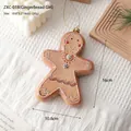 Colgante de niña de jengibre con detalles de glaseado para decoración de Navidad - Mujer de Jengibre (ZXC-018)