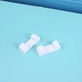 Pair of white round display base stands for 3D floating frame jewelry storage - White I-Shape Base
