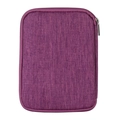 Detalle del estuche tejido morado para correas de Apple Watch con cremallera metálica - Morado
