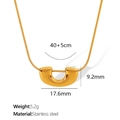 Collana dorata a forma di U in acciaio inossidabile con catena 40+5cm e peso 5,2g - Collana d'oro XL04