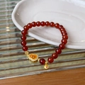 36# Garnet Beaded Bracelet
