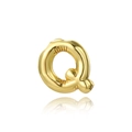 Macro shot of 18K gold plated letter Q balloon pendant with a glossy metallic finish - Letter Q (Pendant)