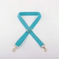 Adjustable mint green woven bag strap with golden metal swivel hooks and sliders - Mint Green
