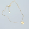 Collana in argento 925 dorato con ciondolo Evil Eye e chiusura regolabile con cuore - Argento 925 / Oro