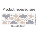 Tabella taglie dettagliata per adesivi murali nuvole acquerello con misure 70cm x 24cm - 24*70cm