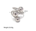 Polished silver spherical ring with three solid globes and wrap-around band design - Silver Triple Ball Ring