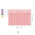 Pink acrylic magnetic monthly planner board 16.5x11.7 inches with 6 colorful pens - TYU094 Large Pink Watercolor (With 6 Pens)