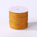 Golden 0.8mm nylon cord spool for handmade jewelry braiding and pendant necklaces - Deep Golden