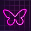 Wall-mounted pink LED butterfly neon sign with flexible light strip for room decor - Pink / Dual Battery and USB