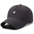 Quick-dry breathable dark grey baseball cap with embroidered R logo for outdoor sports - Dark Gray