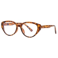 Montatura per occhiali cat-eye retrò tartarugata con lenti anti luce blu trasparenti - Tortoise