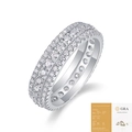 Elegant S925 sterling silver eternity ring featuring moissanite stones and GRA certificate - R13251 Moissanite 2.0mm Multi-Stone with GRA Cert