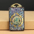 Sequin Green Tara Thangka Nepal Single Pendant