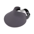 Deep grey foldable sun visor hat for women made of elastic breathable UV protection fabric - Adjustable / 24H164 Style / Dark Gray