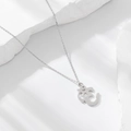 Collar con colgante del símbolo Om en plata de ley S925 con acabado plateado fino - Plata 925 / Plateado