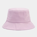 Detail of light purple cotton bucket hat showing reinforced stitching and metal eyelets - Light Purple