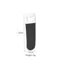 RVS flessenopener met zwarte PVC-gecoate antislip handgreep van 13 cm lang - Zwart Geplastificeerd Handvat / Zwart