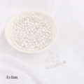 Weiße 4x4mm ABS-Kunstperlen in unregelmäßiger Form für DIY-Schmuck und Bastelarbeiten - Stil 28 Kleiner Stern 4x4mm Weiß 30 Stk./Packung