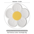 Dessous de plat cerisier en silicone blanc cassé, tapis résistant à la chaleur 17,5 cm - 17.5cm Diamètre / Blanc