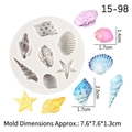 Starfish shell conch silicone mold for ocean themed cake decoration and DIY crafts - 2# Gray