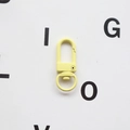 Yellow painted metal lobster clasp with a 360-degree rotating ring for DIY keychains - Light Yellow