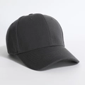 Minimalist charcoal grey cotton baseball cap with structured six-panel design and curved brim - One Size / Silver Grey