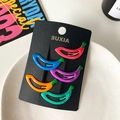 Lot de 5 pinces à cheveux en forme de banane aux couleurs vives pour enfants - Bananes Bleu-Violet