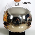 Große 50cm silberne Weihnachtskugel mit glänzender Oberfläche für festliche Dekorationen - 1 Stück/Packung (50cm) / Glänzendes Silber