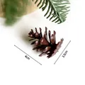 Piña de pino realista de 4cm marrón oscuro para coronas y decoración de Navidad - Piña artificial de 4cm / 500g