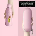 Pink mini capsule umbrella with matching hardshell case and UPF 50+ sun protection - Pink Normal Black Coating