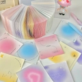 Thick square memo pad with pastel macaron gradients and inspirational quotes - Whisper Quote Gradient Style
