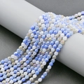 Macro detail of 4mm gradient blue and white faceted crystal glass beads for jewelry DIY - Mixed Color 7