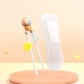 Kids training chopsticks set with yellow monkey topper and portable storage case - Monkey Training Chopsticks With Box