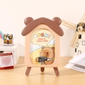 Cadre photo ours mignon beige avec oreilles pour bureau, taille 10,2x15,5cm - Beige [Style Support Ours] / 6 Pouces (10*15.2cm)