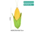 Handcrafted glass corn Christmas ornament with green leaf detail and 14cm height - Corn A Ornament