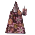 Foldable brown shopping bag featuring vibrant bohemian mandala floral patterns - 16kg / 38*58cm / Mandala Floral (XC-44)