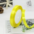 Bright yellow satin ribbon roll 1cm wide for gift wrapping and DIY crafts - 15# Lemon Yellow