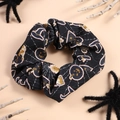 Coletero de Halloween con estampados de calabaza y telaraña en tela negra - Estilo Halloween 1 (Telaraña Negra)