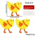 DIY Easter felt chick craft kit for kids party decoration set of 3 yellow chicks - Chick Style