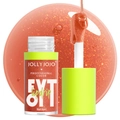 Hydrating peach lip drip with golden glitter and neon yellow cap in a glossy 4ml bottle - 08# Champagne Gold