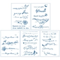 Herbal juice tattoo stickers with whale and crown designs for cute aesthetic styles - Herbal Juice Blue Style I (Hope/Crown/Moon)